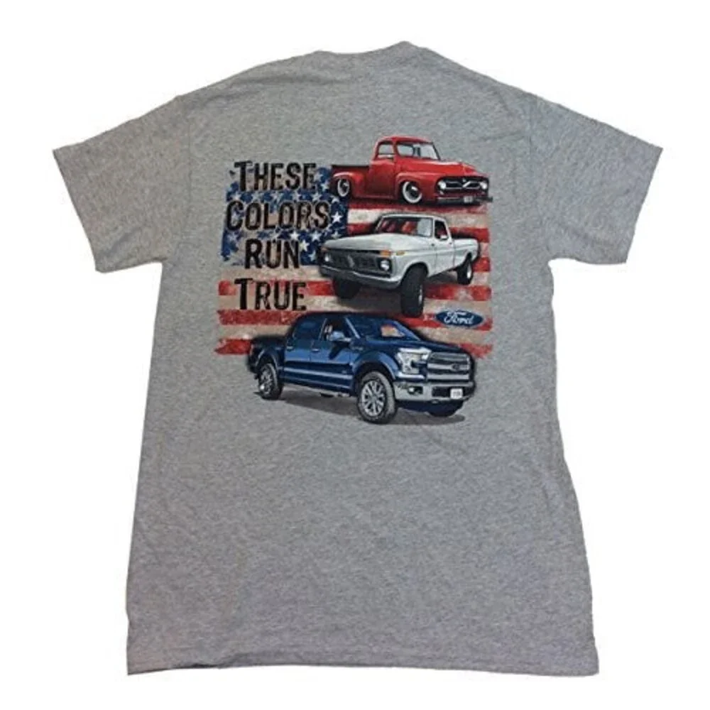 Ford 100th Anniversary Red White Blue Trucks These Colors Run True T-Shirt-Small